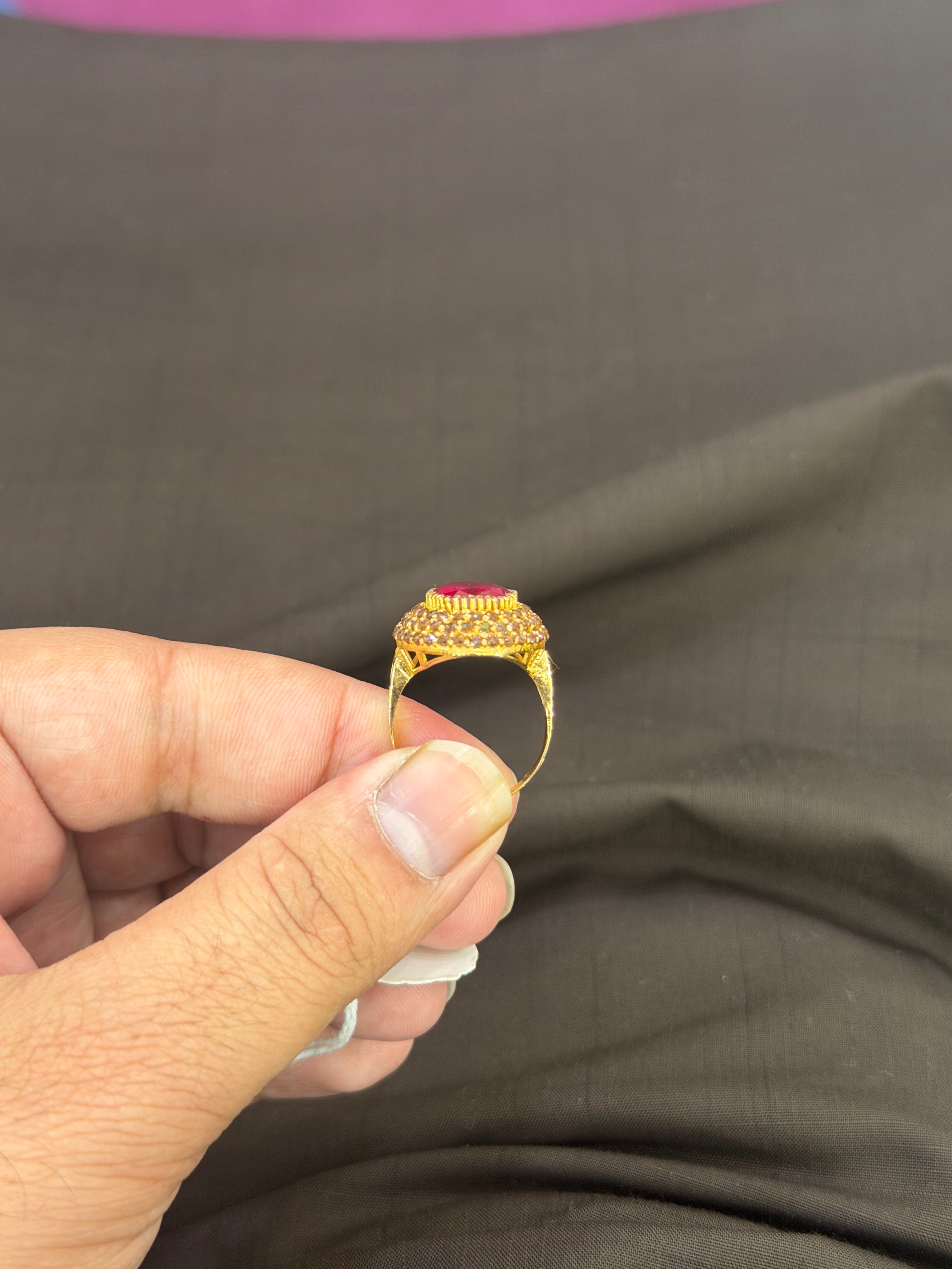 Classic red stone Ring – A Symbol of Forever